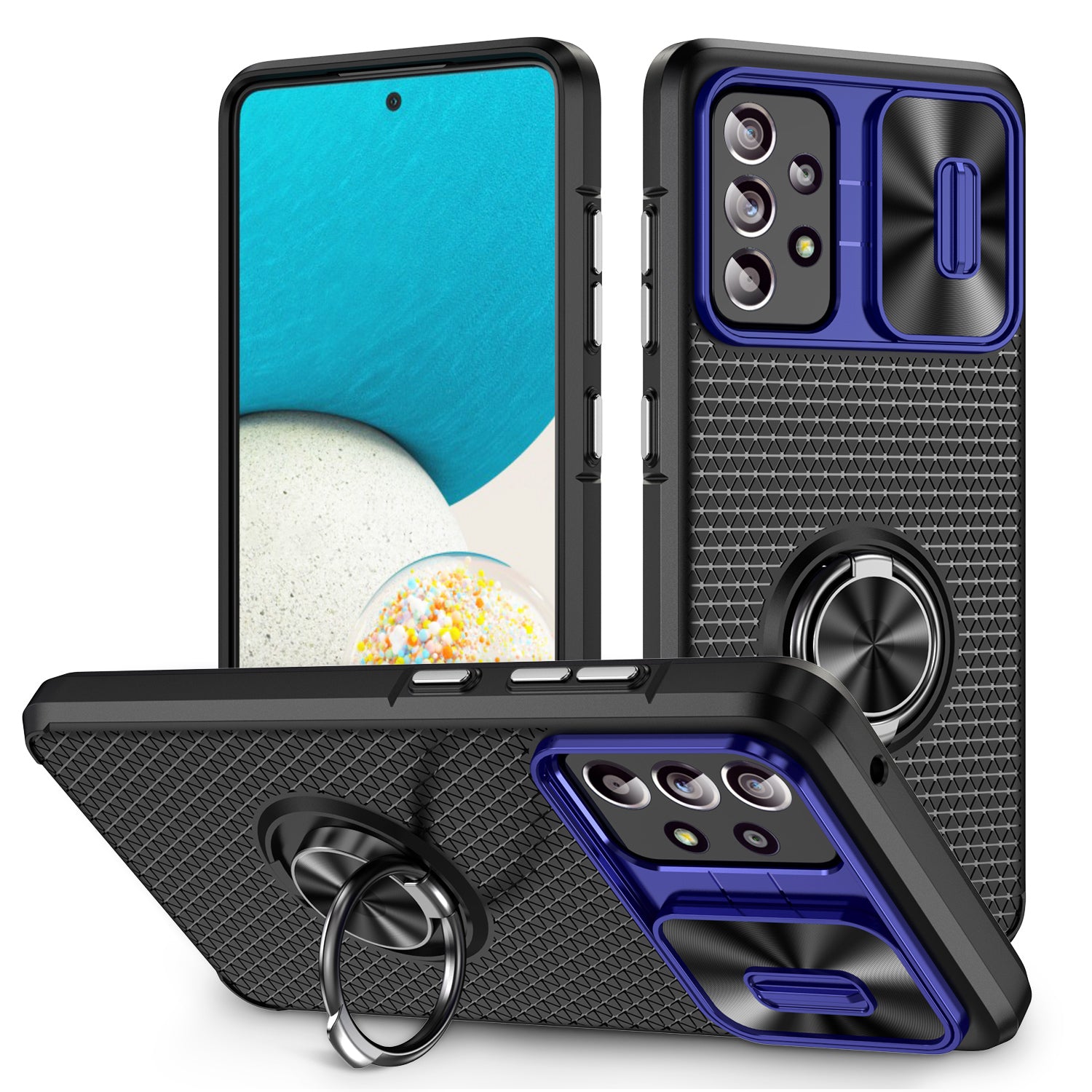 For Samsung Galaxy A52 4G / A52 5G / A52s 5G Kickstand Phone Case Slide Lens Protection PC TPU Back Cover For Samsung Galaxy A52 4G / A52 5G / A52s 5G Kickstand Phone Case Slide Lens Protection PC TPU Back Cover
